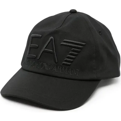 Schwarze Casual Baseballkappe , unisex, Größe: S - Emporio Armani EA7 - Modalova