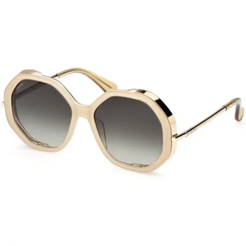 Ivory Gradient Green Sunglasses Mm0094 , unisex, Sizes: 55 MM - Max Mara - Modalova