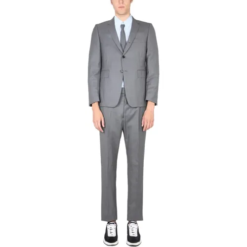 Classic Suit with Mirror Lapels , male, Sizes: L - Thom Browne - Modalova