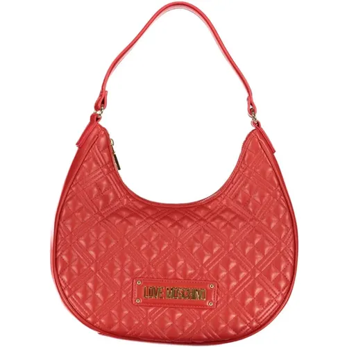 Rote Handtasche mit Verstellbarem Schulterriemen - Love Moschino - Modalova