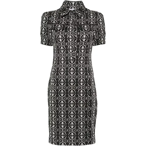 Weiße Monogramm Jacquard Kleid , Damen, Größe: 3XS - Max Mara - Modalova