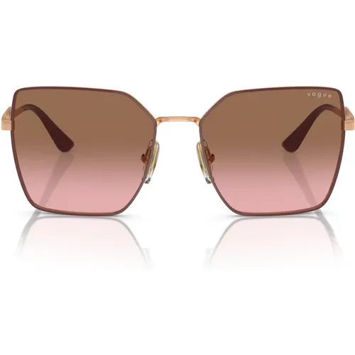 Oversized Square Metal Sunglasses , female, Sizes: 56 MM - Vogue - Modalova