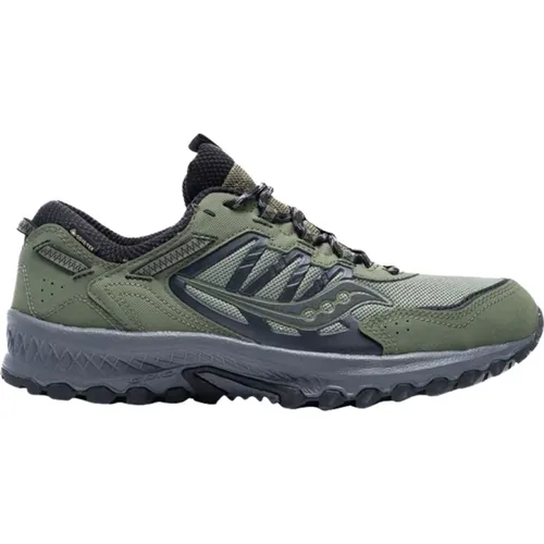 Grüne Grid Peak Sneakers , Herren, Größe: 44 1/2 EU - Saucony - Modalova