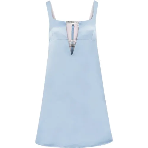 Blaues Satin Mini A-Linie Kleid - Nina Ricci - Modalova