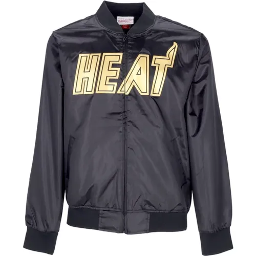 Miami Heat Satin Jacket NBA Collection , male, Sizes: L, XL, M - Mitchell & Ness - Modalova