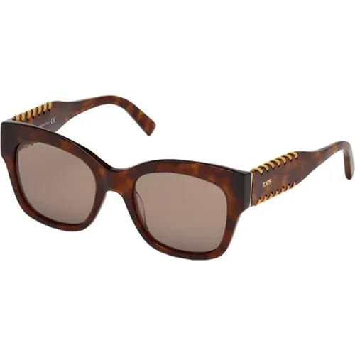 Light Havana Sunglasses , female, Sizes: 53 MM - TOD'S - Modalova