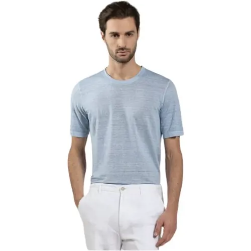 Reines Leinen T-Shirt , Herren, Größe: XL - 120% lino - Modalova