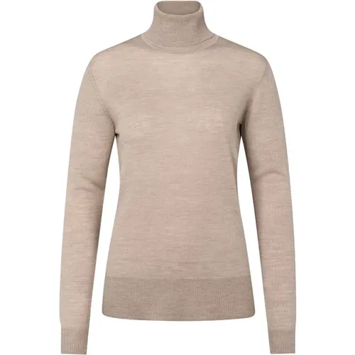 Knit Turtleneck Sand Melange Sweater , female, Sizes: M, XL, XS, L, S - Bruuns Bazaar - Modalova