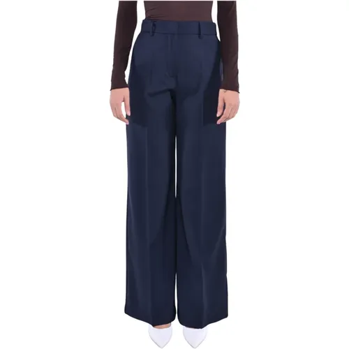 Wide Leg Wool Stretch Palazzo Pants , female, Sizes: XS, 2XS, M, S - Max Mara Weekend - Modalova