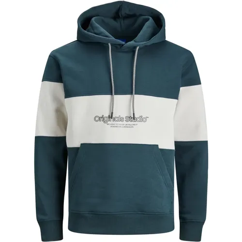 Farbblockierende Kapuzenpullover , Herren, Größe: 2XL - jack & jones - Modalova