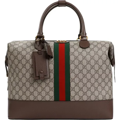 Duffle Bag in Ebony and Steel , male, Sizes: ONE SIZE - Gucci - Modalova