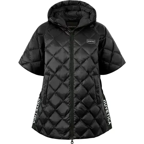 Diamond-Quilted Long Down Jacket , female, Sizes: M, L - duvetica - Modalova