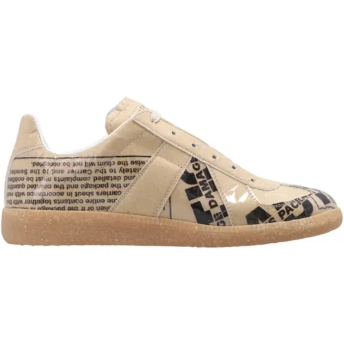 Sneaker with Logo Pattern , female, Sizes: 5 UK, 4 1/2 UK, 3 1/2 UK, 3 UK - Maison Margiela - Modalova