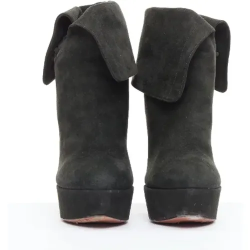 Pre-owned Suede boots , female, Sizes: 5 UK - Alaïa Pre-owned - Modalova