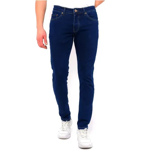 Klassische Elastische Slim Fit Jeans - Dc-056 , Herren, Größe: W38 - True Rise - Modalova