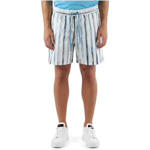 Stretch cotton shorts with elastic waist , male, Sizes: L, S, M - Boss - Modalova