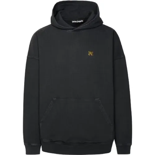 Hooded Sweatshirt with Monogram Patch , male, Sizes: S - Palm Angels - Modalova