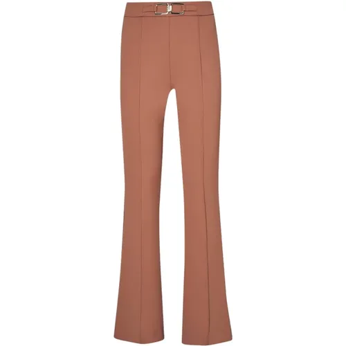 Flare pants in stretch technical fabric , female, Sizes: M, L, XS, S - Liu Jo - Modalova