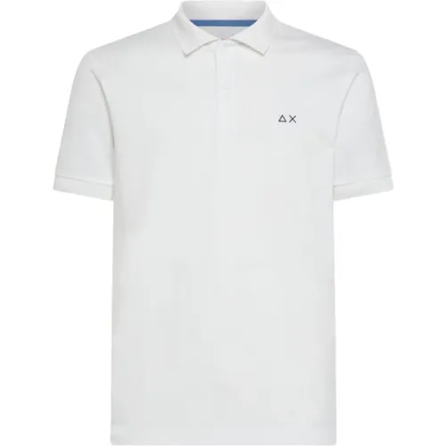 Weiße Polo-T-Shirt in einfarbigem Modell , Herren, Größe: 3XL - Sun68 - Modalova