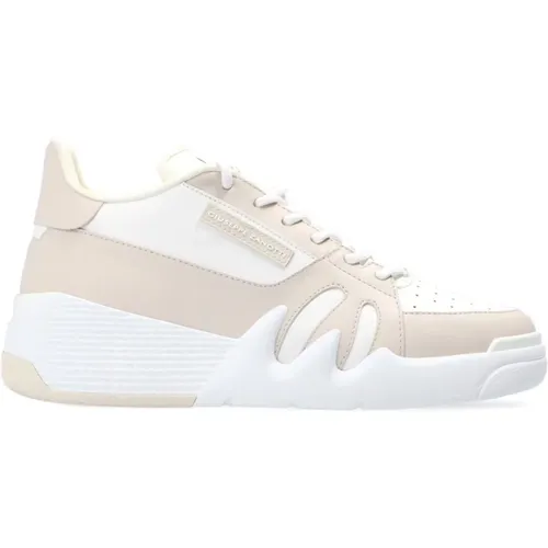 Leather Sneakers with Perforated Detail , female, Sizes: 5 1/2 UK - giuseppe zanotti - Modalova