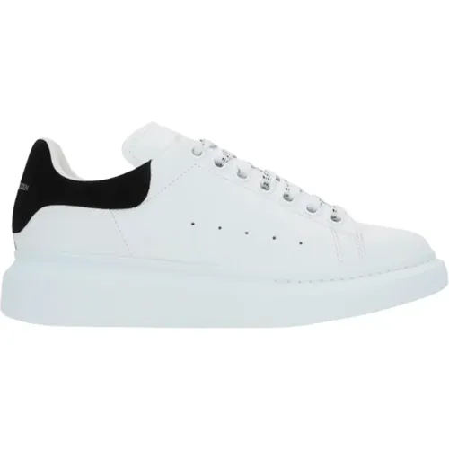 Weiße Low-Top-Sneaker mit schwarzem Wildleder , Damen, Größe: 40 EU - alexander mcqueen - Modalova