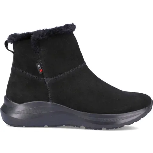 Schwarze Geschlossene Booties Stiefeletten Damen , Damen, Größe: 39 EU - Rieker - Modalova