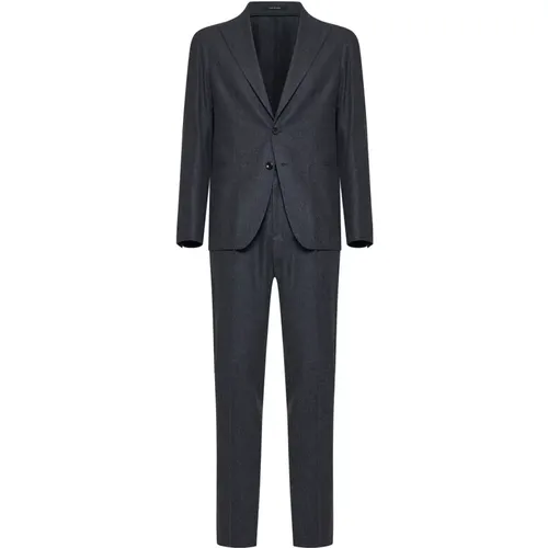 Charcoal Grey Wool Suit Dress , male, Sizes: 3XL, M, 2XL - Tagliatore - Modalova