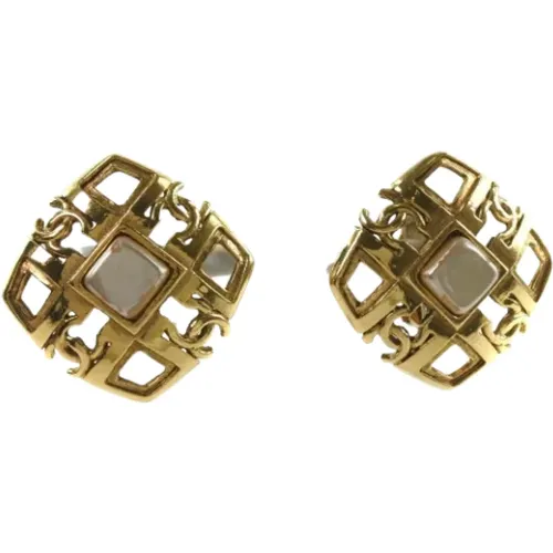 Pre-owned Gold Metal Chanel Earrings , female, Sizes: ONE SIZE - Chanel Vintage - Modalova