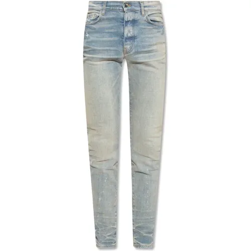 Vintage Skinny Jeans mit Lederpatch - Amiri - Modalova
