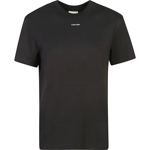 Schwarze T-Shirts und Polos , Damen, Größe: XS - Calvin Klein - Modalova