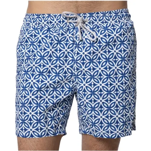 Geometrischer Marineblauer Badeanzug Gustavia Modell , Herren, Größe: XL - MC2 Saint Barth - Modalova