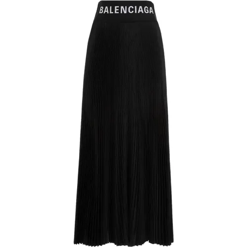 Logo Pleated Skirt , female, Sizes: 2XS - Balenciaga - Modalova