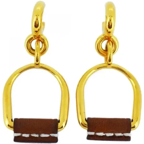 Pre-owned Metal earrings , female, Sizes: ONE SIZE - Hermès Vintage - Modalova