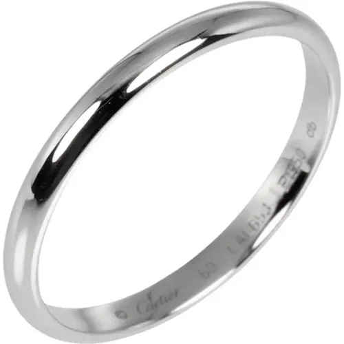 Pre-owned Platinum rings , female, Sizes: ONE SIZE - Cartier Vintage - Modalova