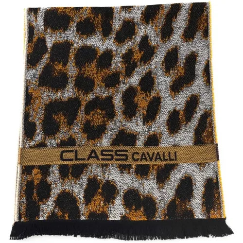 Animalier Muster Schal Accessoires , Herren, Größe: ONE Size - Cavalli Class - Modalova