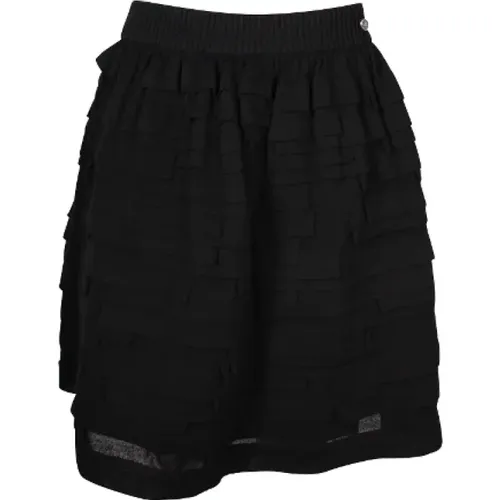 Pre-owned Cotton Multi-level Mini Skirt , female, Sizes: 2XS - Chanel Vintage - Modalova
