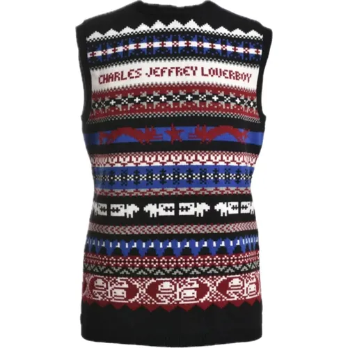 Sleeveless Knitwear , male, Sizes: M, L, XL - Loverboy by Charles Jeffrey - Modalova