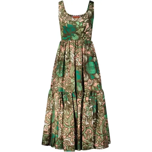 Seidenes Capri-Kleid mit Allover-Print - La DoubleJ - Modalova