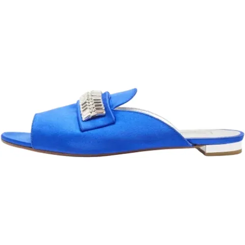 Pre-owned Satin flats - Aquazzura Pre-owned - Modalova