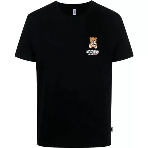 Stretch Cotton Logo T-Shirt , male, Sizes: M, 2XL, L - Moschino - Modalova