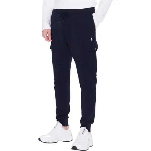 Marineblaue Baumwoll-Jogginghose Regular Fit , Herren, Größe: S - Polo Ralph Lauren - Modalova