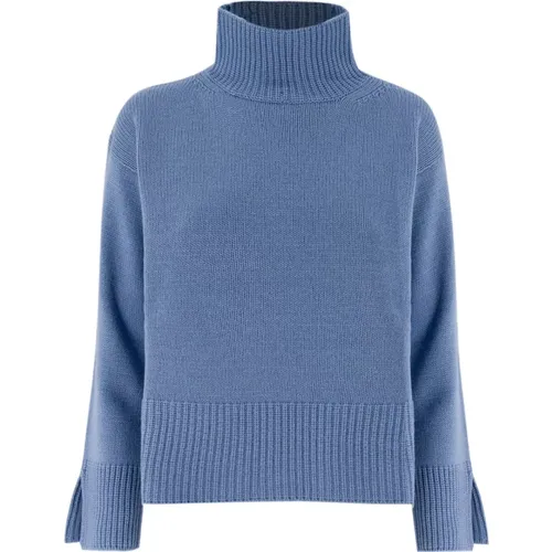 Soft Knitted Jumper with High Collar , female, Sizes: M, XS, S - Le Tricot Perugia - Modalova