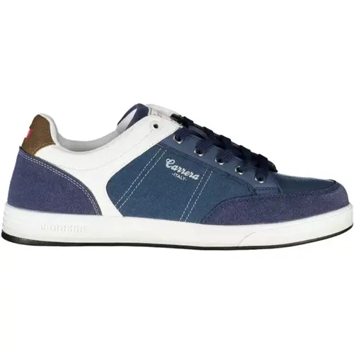 Blaue Polyester-Sneaker mit Schnürung und Logo , Herren, Größe: 41 EU - Carrera - Modalova