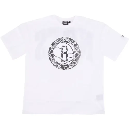 Brooklyn Nets Logo Tee /Black , Herren, Größe: L - new era - Modalova