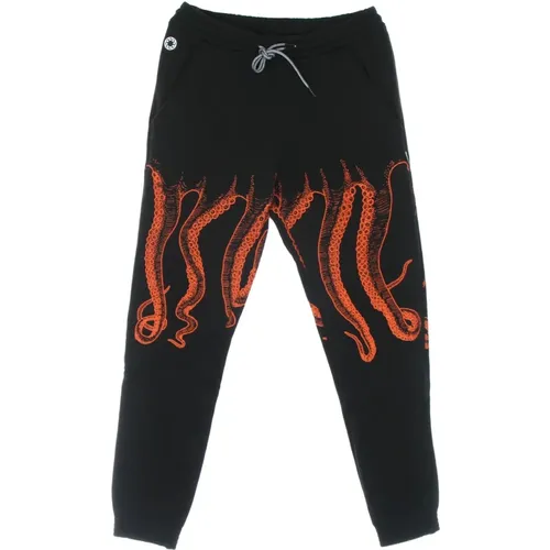 Schwarze Leichte Trainingsanzug Sweatpants Herren , Herren, Größe: S - Octopus - Modalova