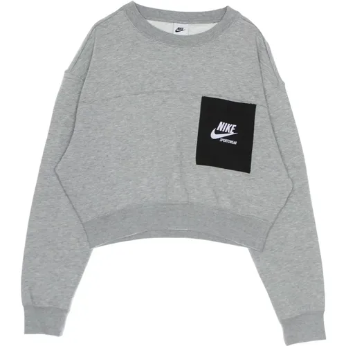 Casual Fleece Crewneck Sweatshirt , female, Sizes: L - Nike - Modalova