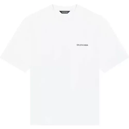 Vintage Jersey Rundhals T-Shirt Weiß - Balenciaga - Modalova