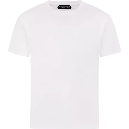 Geripptes Jersey T-Shirt , Herren, Größe: M - Tom Ford - Modalova