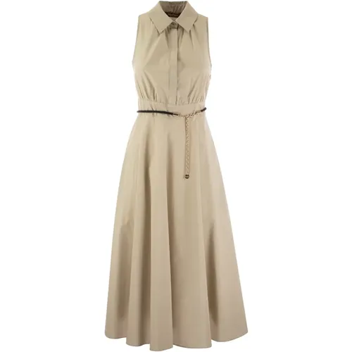 Adepto Cotton Poplin Polo Shirt Dress , female, Sizes: S, L - Max Mara Studio - Modalova
