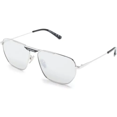 Silver Sunglasses with Accessories , male, Sizes: 61 MM - Balenciaga - Modalova